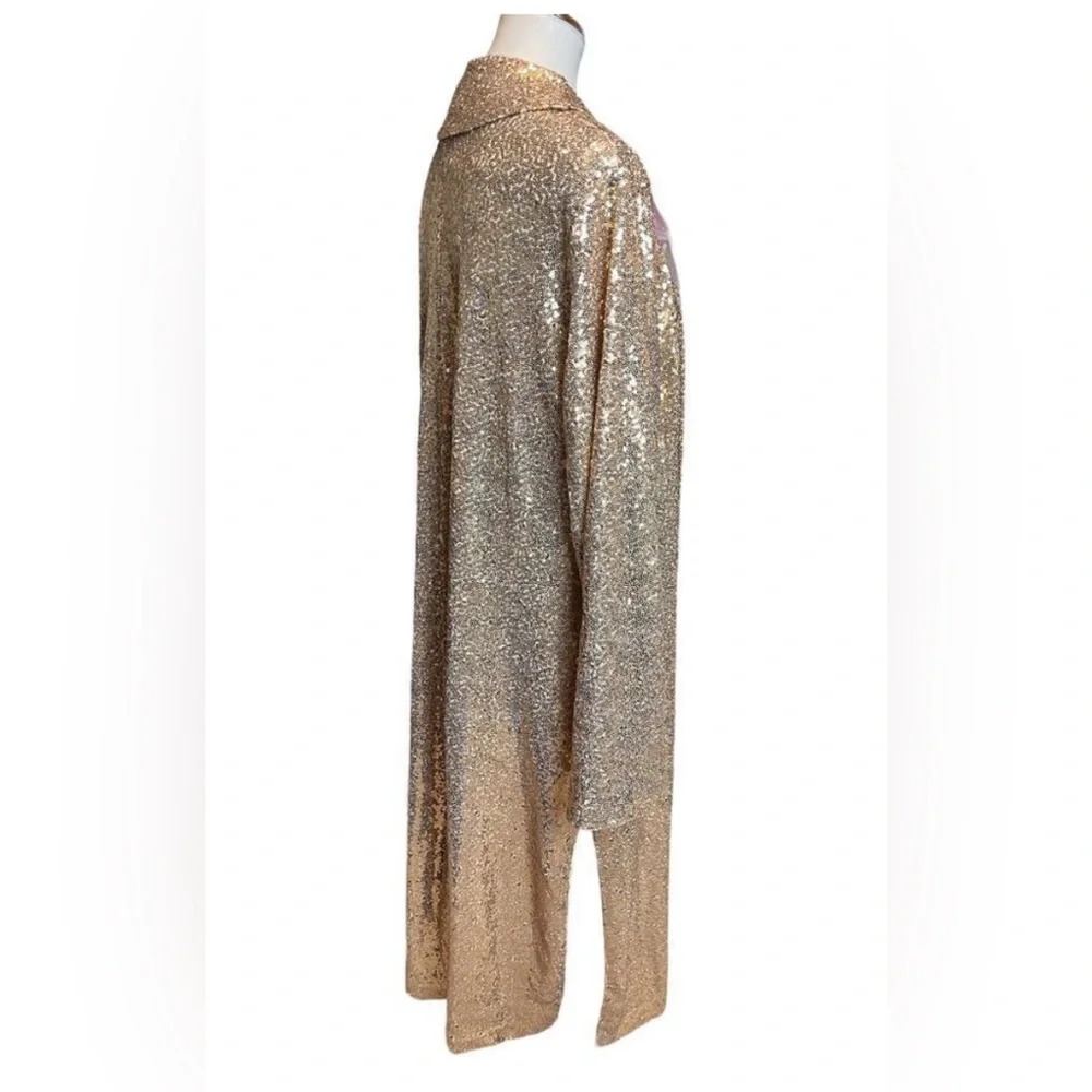 Lane Bryant Gold Sequin Duster - Picture 5 of 12